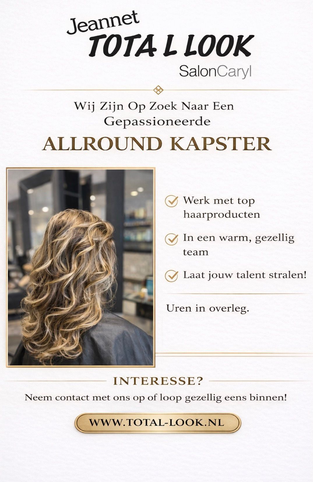 Vacature Allround Kapster